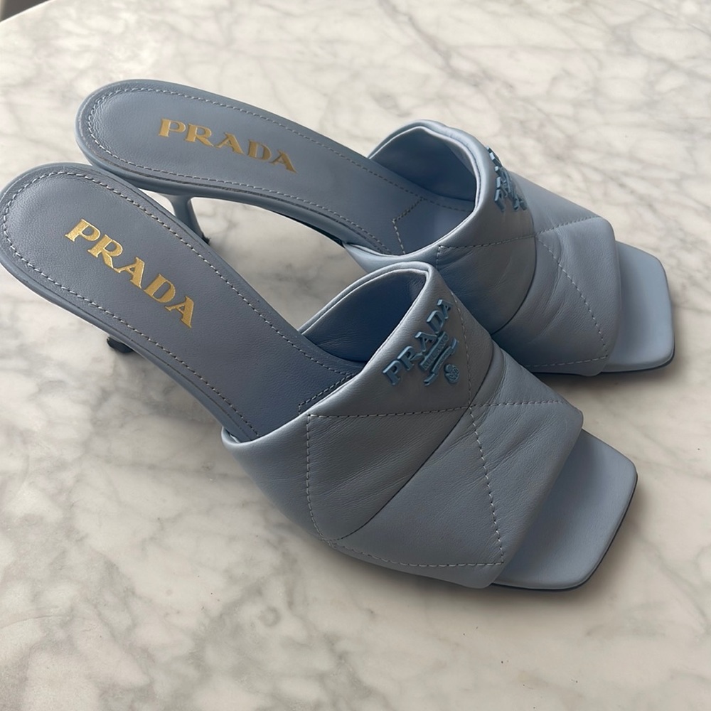 Blue Prada Heels